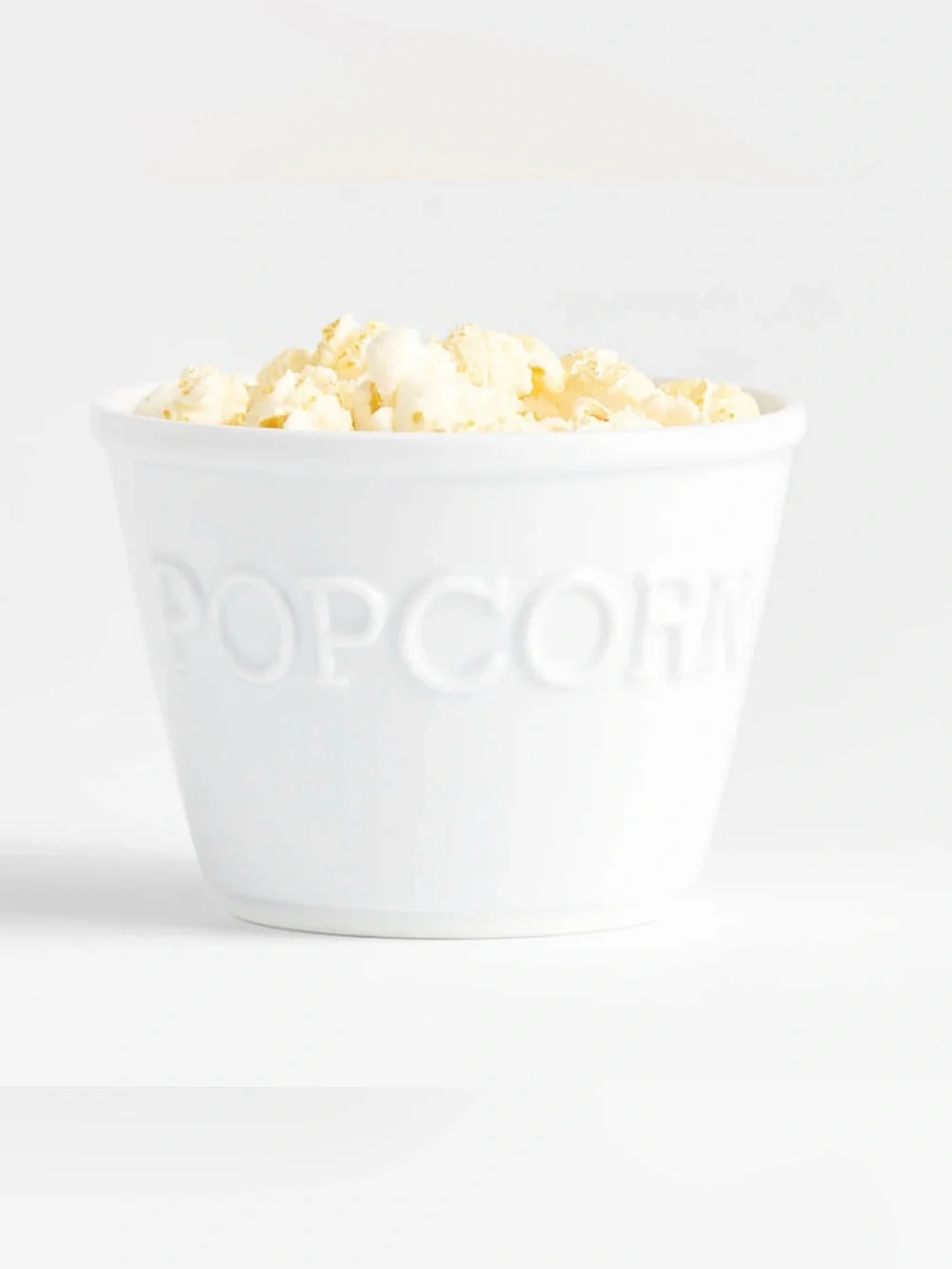 nwot crate & barrel small white popcorn bowl